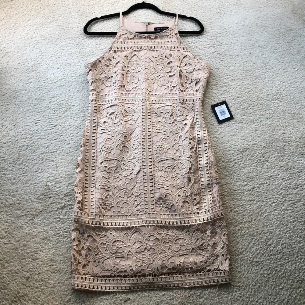 Marina lined midi dress